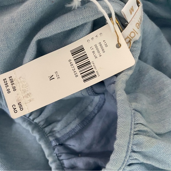 Love The Label Anthropologie Blue Denim Chambray nightgown cutout dress - Picture 10 of 14